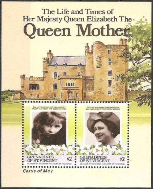 1985 Leaders of the World Life and Time of Queen Elizabeth Souvenir Sheet 1985 Leaders of the World Life and Times of Queen Elizabeth Souvenir Sheet